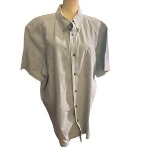 Guide Series Men’s Short Sleeve Button-Down Shirt XL Light Blue 100% Cotton